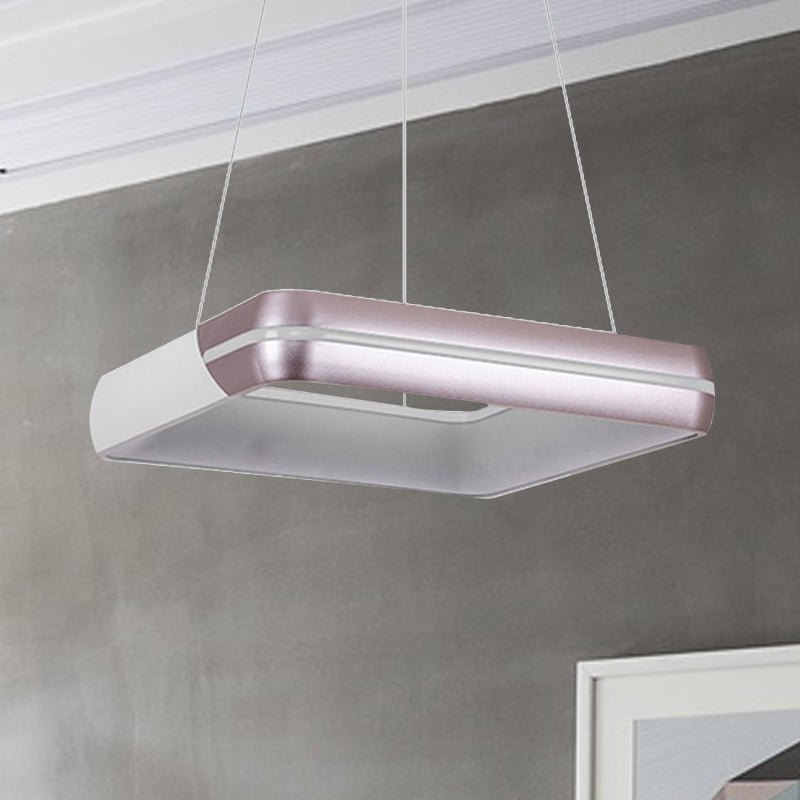 Suspension de bague en or rose Lumière LED moderne LED Métalage suspendu pour salle à manger, 18 "/ 19" /21,5 "/ 30" de large