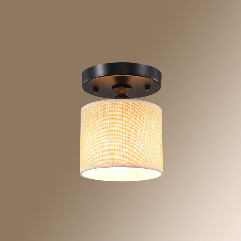 Kleine trap semi -flush mount licht vintage maaltijd 1 kop dicht bij plafondlicht