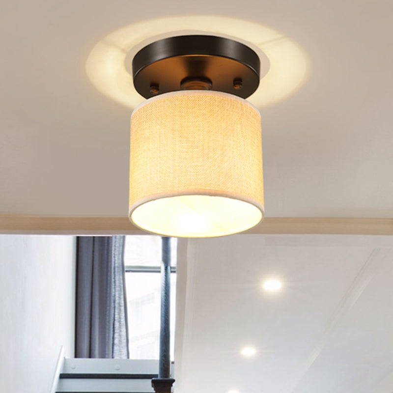 Kleine trap semi -flush mount licht vintage maaltijd 1 kop dicht bij plafondlicht