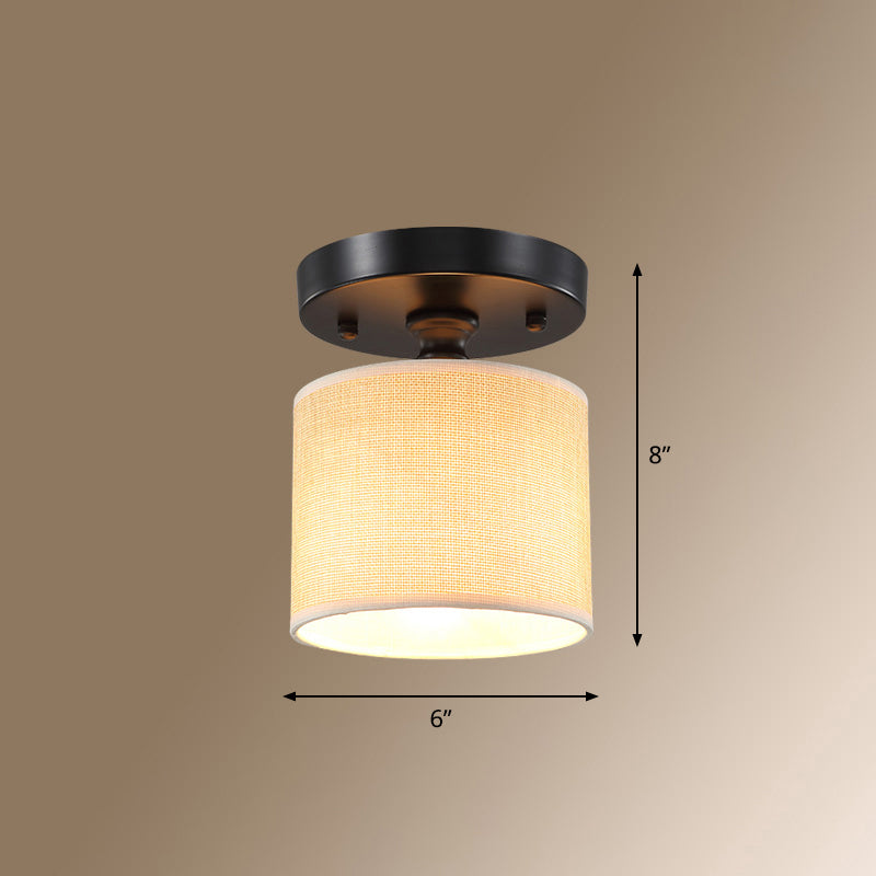 Kleine trap semi -flush mount licht vintage maaltijd 1 kop dicht bij plafondlicht