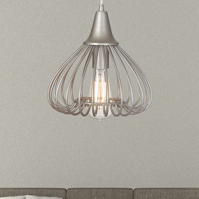 Gekooide woonkamer hangende lichtkit traditionele metaal 1 licht gouden hanglampje verlichting