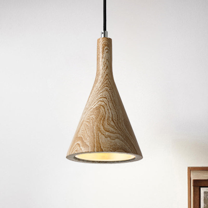 Trumpet Pendant Ceiling Light Nordic Cement 1 Light Black/White/Brown Hanging Light