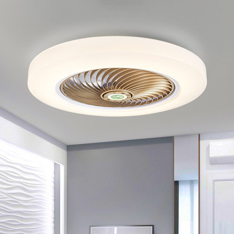 21 "de largeur d'éclairage de ventilateur de plafond en acrylique rond