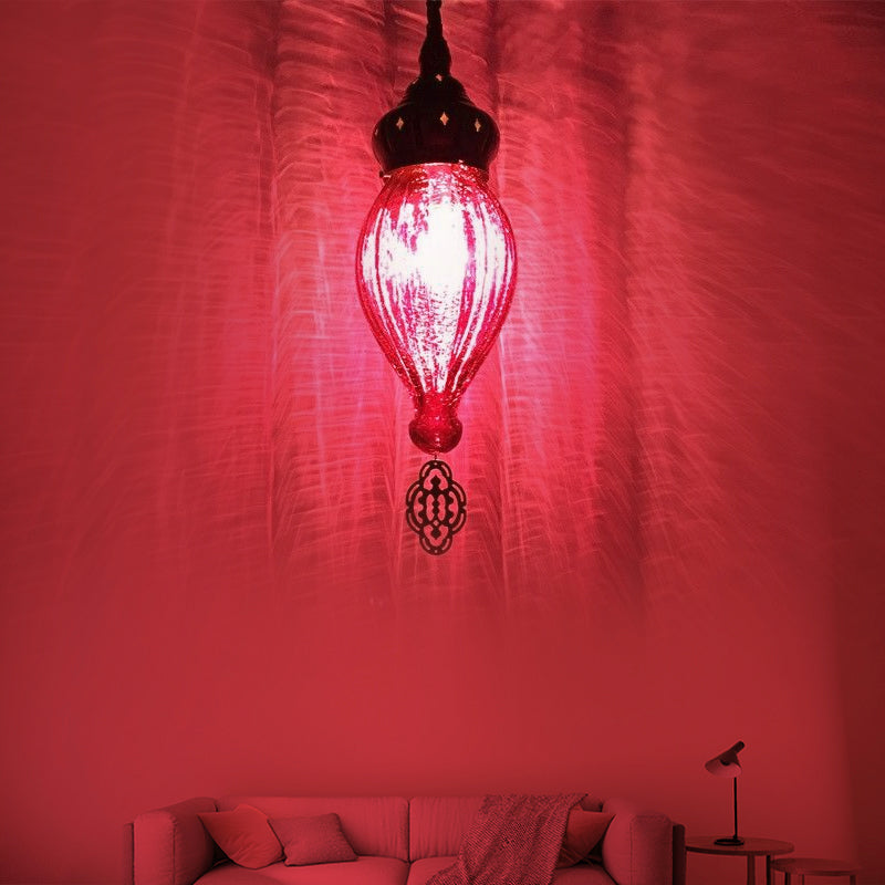 Traan rood/roze/gele ophanging hanger traditionele 1/4 koppen hangende lichtkit voor woonkamer