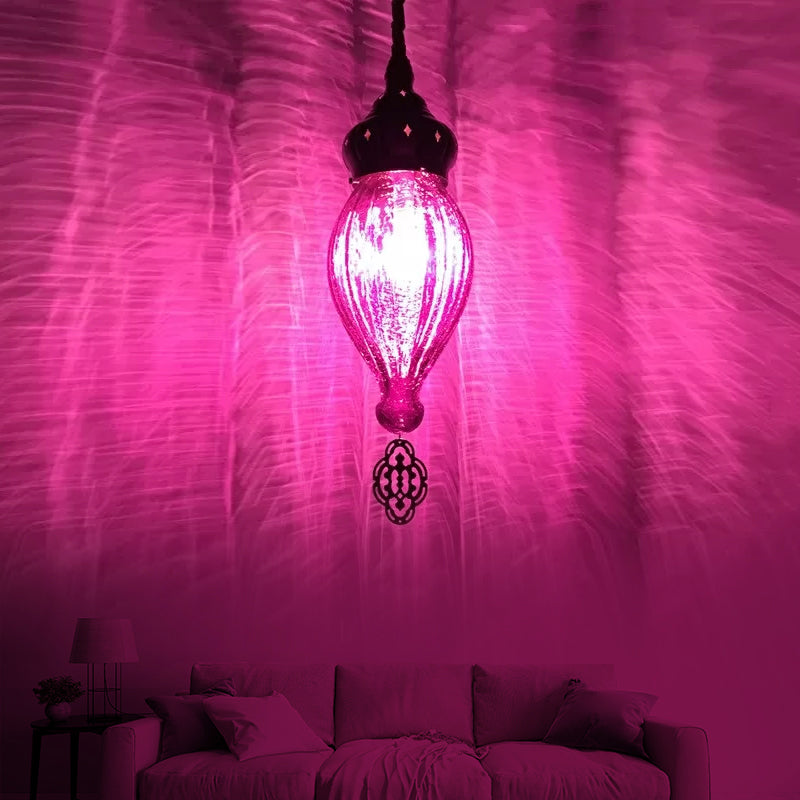 Traan rood/roze/gele ophanging hanger traditionele 1/4 koppen hangende lichtkit voor woonkamer