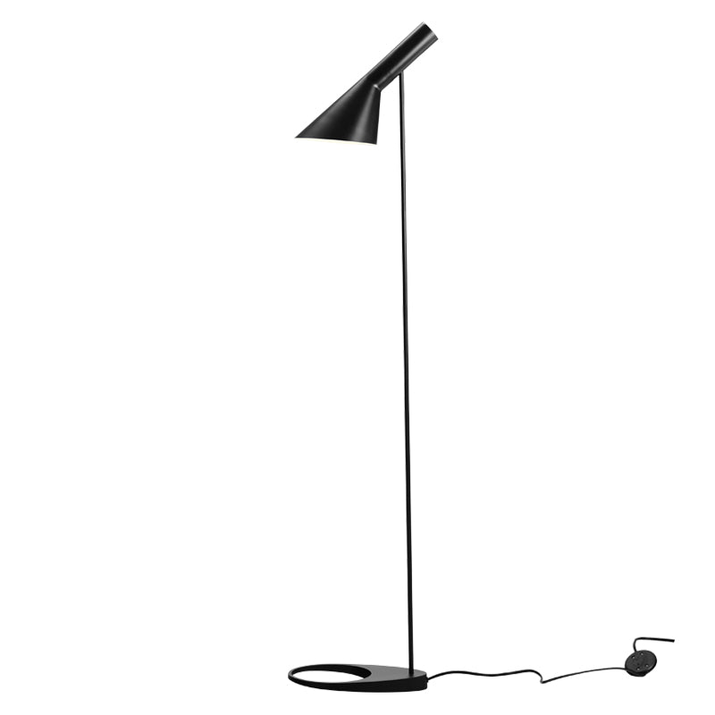 Nordic Funnel Shaped Floor Lamp 1-Bulb Metal Swivelable Standing Light for Living Room