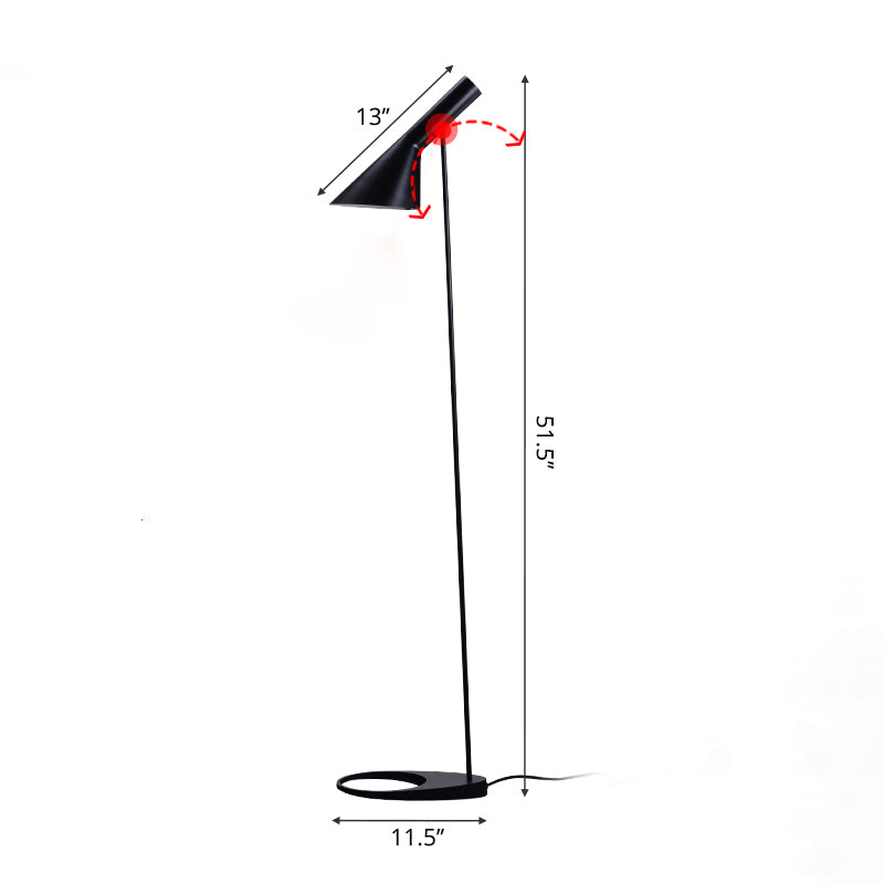 Nordic Trichterform Stehlampe 1 Kugel Metall Drehbares Stehlicht für Wohnzimmer