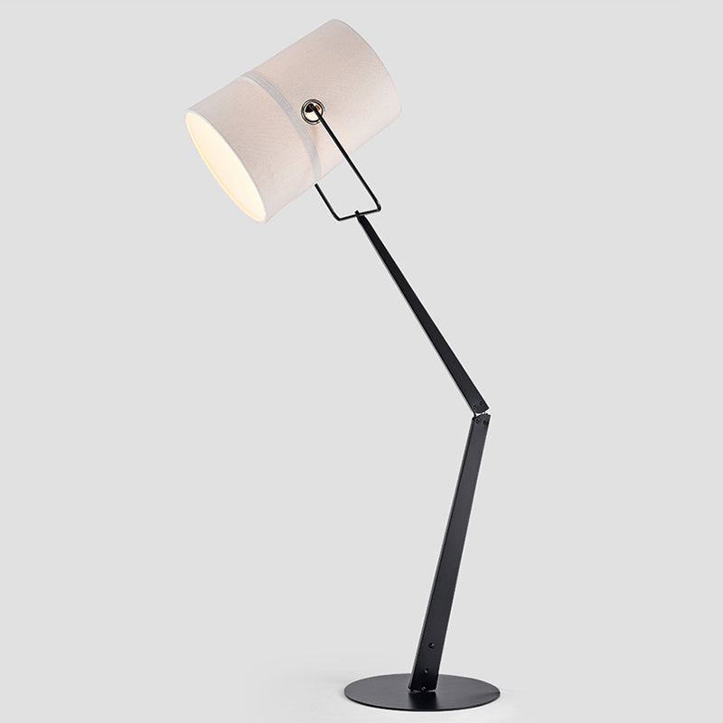 Weißer Fassstehl Lampe Kreativindustrie Stoff Einschlafzimmer einstellbares Stehlicht