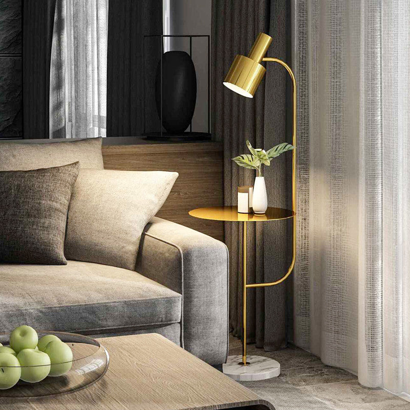 Grenade Metal Spotlight Light Light Postmodern 1-Light Stand Up Lampe avec plateau pour le salon