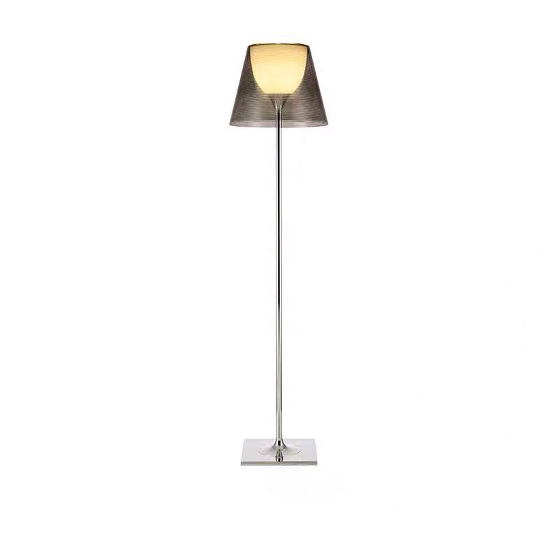 Modern Empire Floor Lamp Acrylic 1-Head Bedside Standing Light with Bell Shade Insert