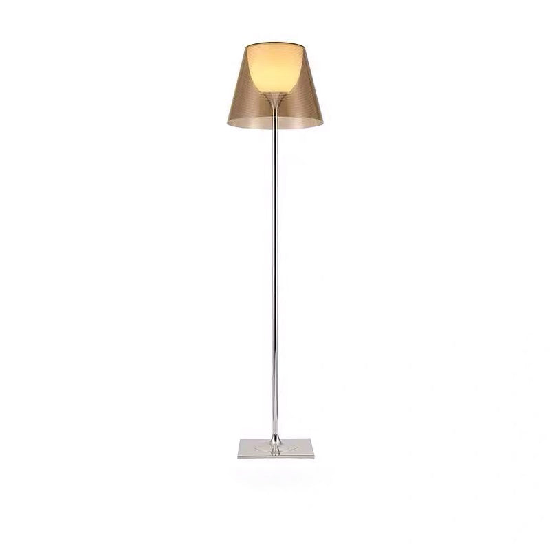 Modern Empire Floor Lamp Acrylic 1-Head Bedside Standing Light with Bell Shade Insert