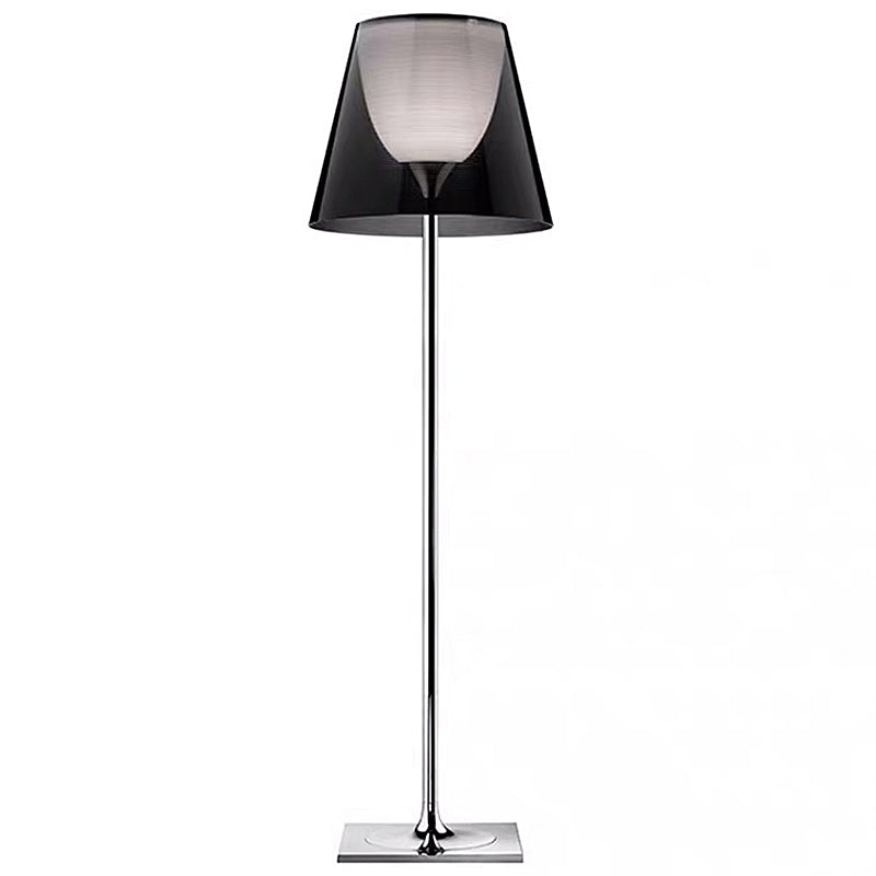 Modern Empire Floor Lamp Acrylic 1-Head Bedside Standing Light with Bell Shade Insert