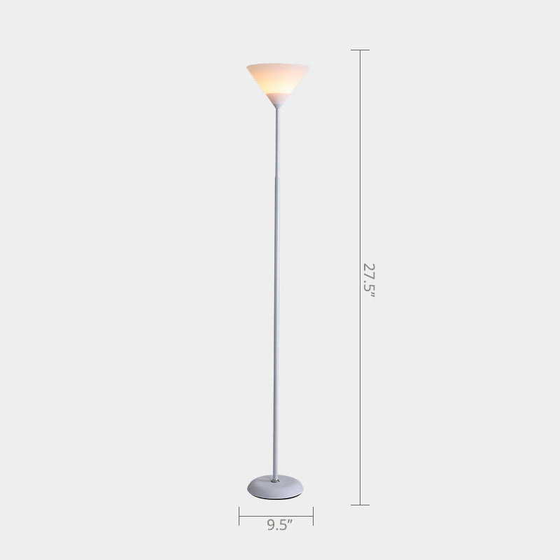 Acrylic Torchiere Floor Lamp Country Living Room Standing Light with Flexible Arm