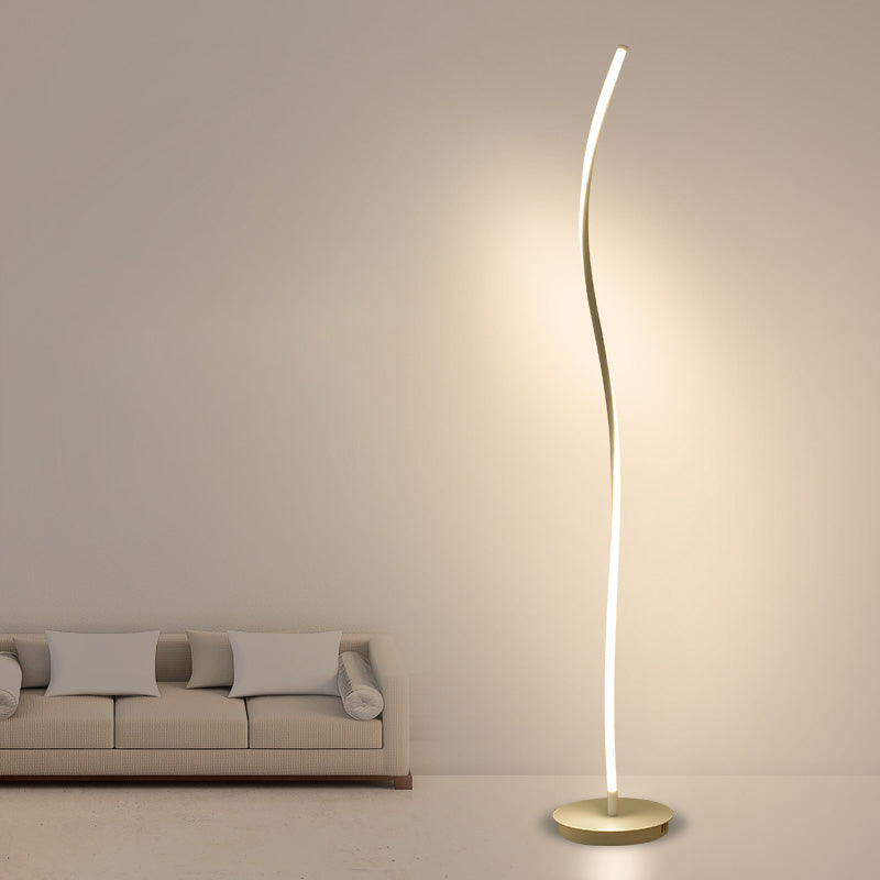 Twist in alluminio in piedi su lampada semplice stile a led Luce Light per soggiorno