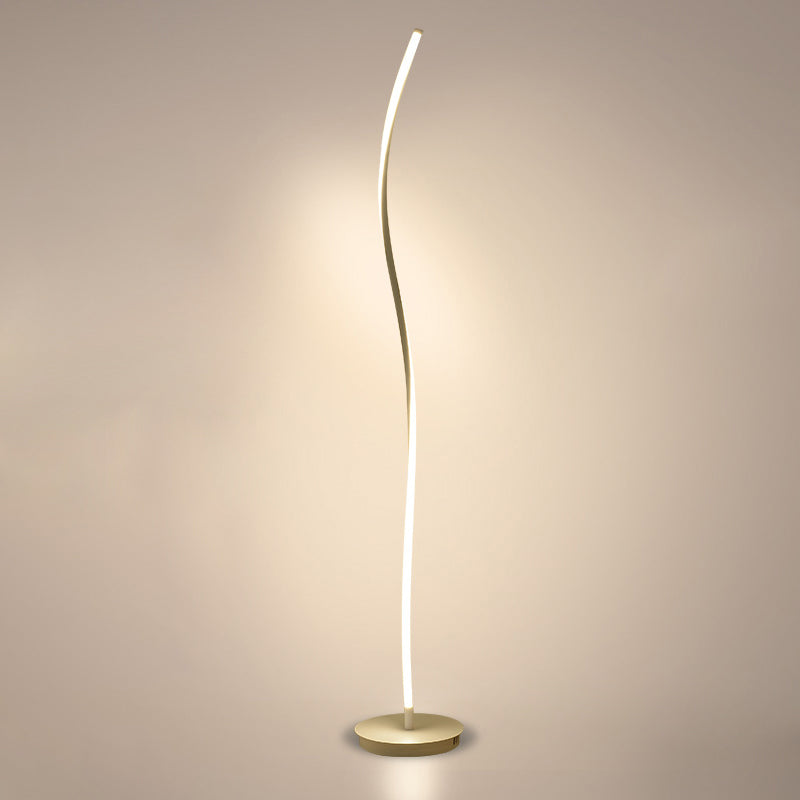 Twist Aluminum Stand Up Lamp Simple Style LED Standing Floor Light for Living Room