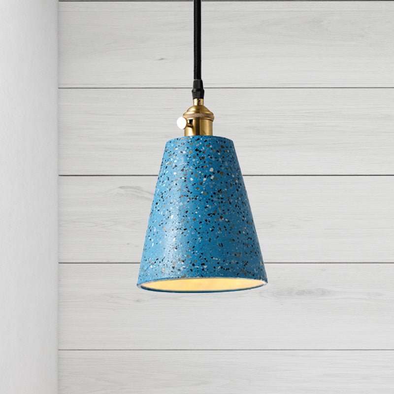 Cone Pendant Lighting in Nordic Style Cement 1 Light Black/Grey/White Hanging Light