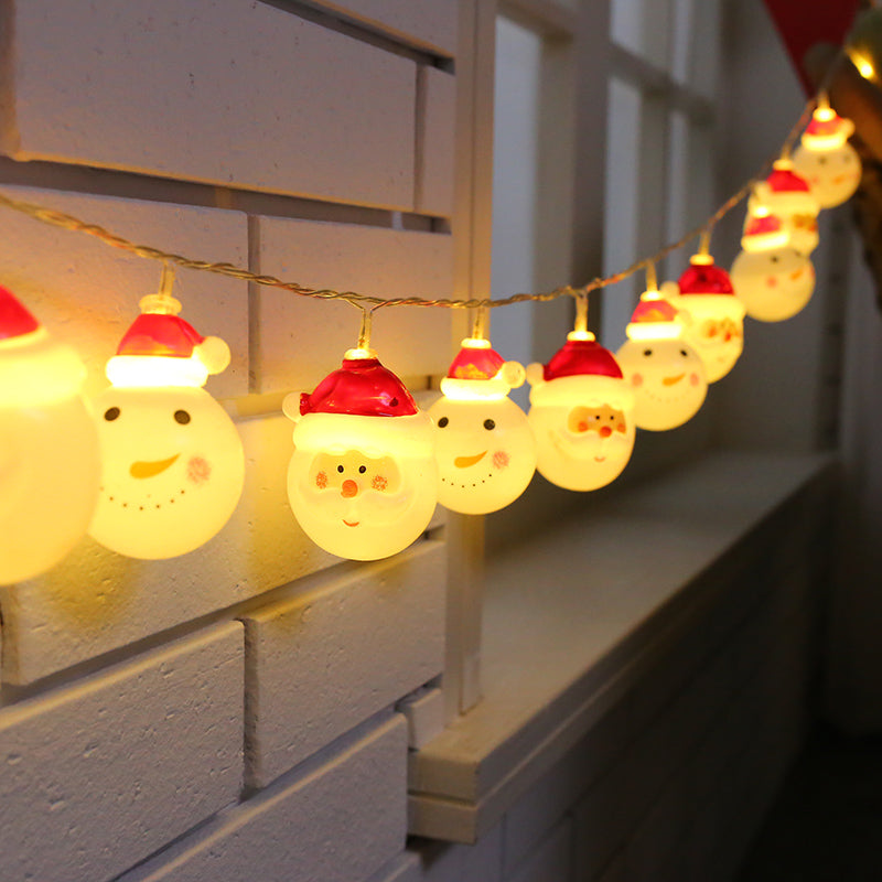 Contemporary Christmas Hat Battery String Light Girls Bedroom LED Fairy Lighting in White