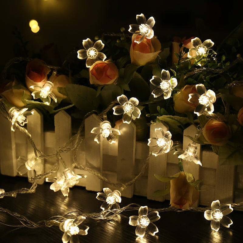 Shaded Girls Bedroom LED Fairy Lamp Plastic Artistic Battery Powered String Lighting