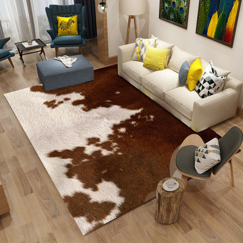 Casual Animal Skin Print Rug Multi Color Polypropylene Area Carpet Non-Slip Pet Friendly Indoor Rug for Living Room