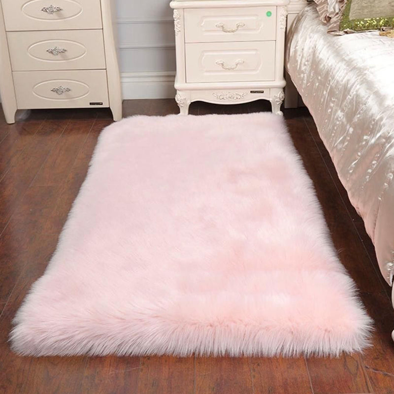Multicolored Bedroom Rug Calming Solid Color Indoor Rug Fuzzy Non-Slip Backing Pet Friendly Area Carpet