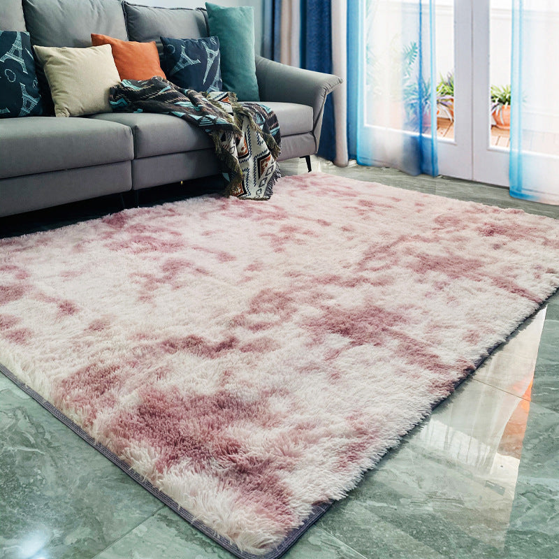 Fancy Ombre Printed Rug Multi Colored Synthetics Area Carpet Stain-Resistant Easy Care Indoor Rug for Living Room
