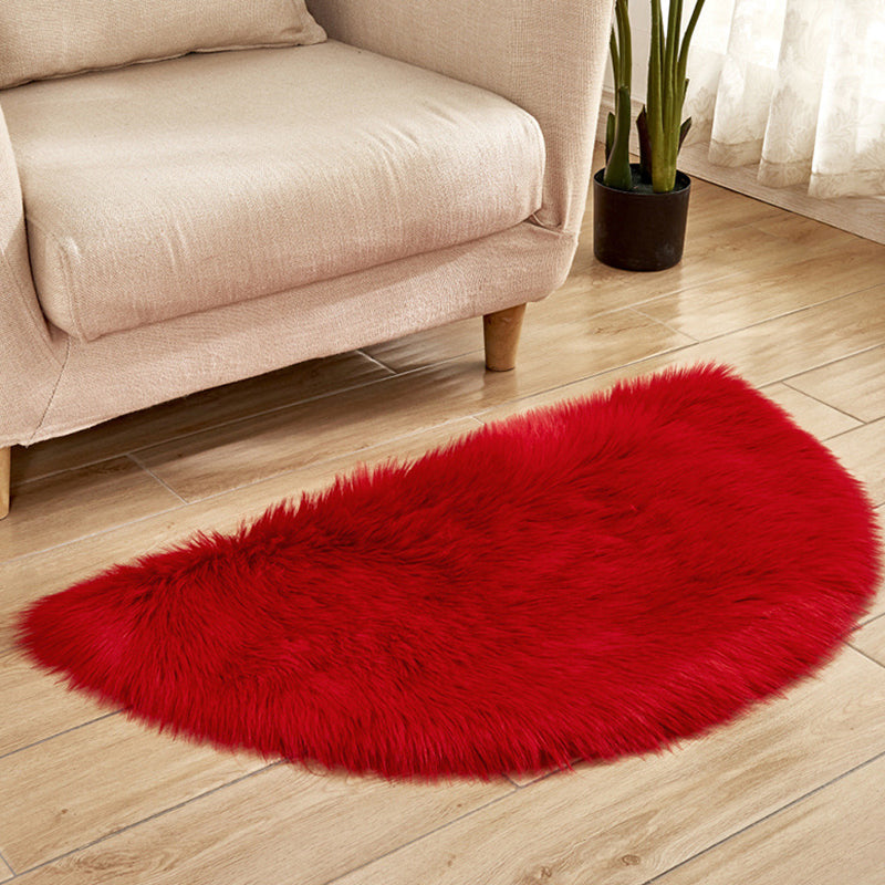 Multi-Color Novelty Teppich Fuzzy Solid Color Indoor Teppich Haustierfreundliche Waschbeerdigung Easy Care Area Teppich für Wohnzimmer