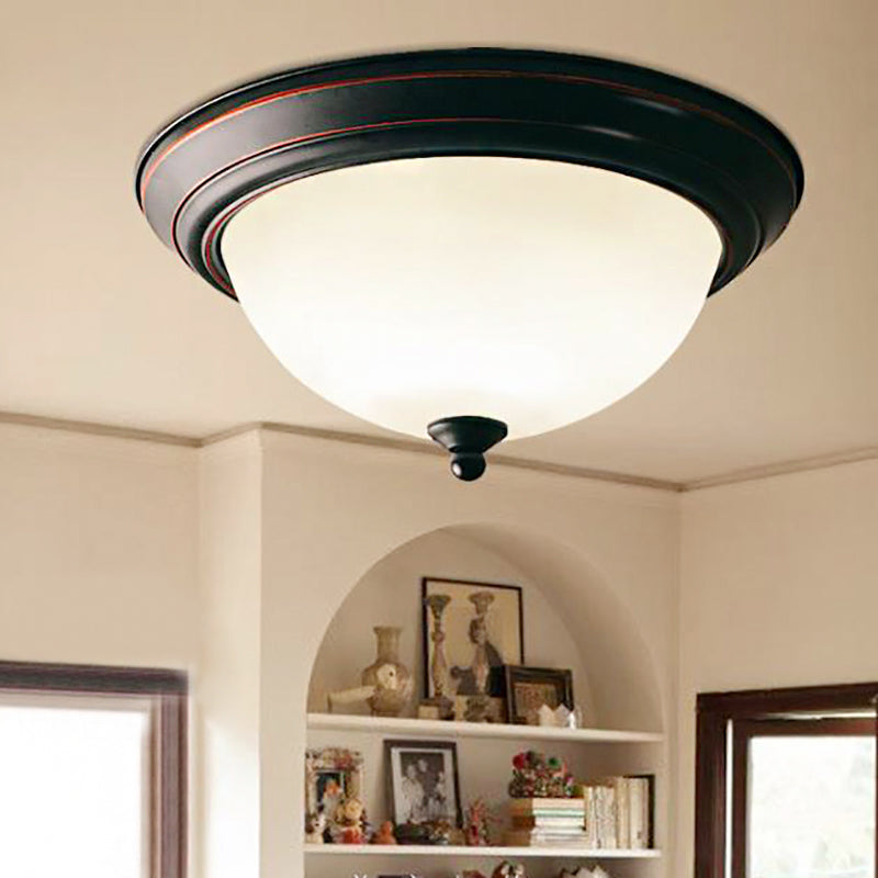 Lampada da soffitto tradizionale in vetro smerigliato LED del soggiorno in luce calda/bianca, 11 "/15 "/19" W