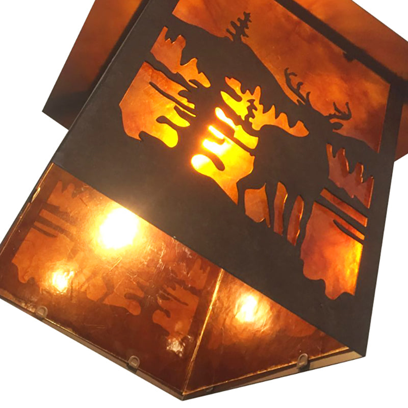 Elk Restaurant Hanging Light Kit Country Style Metal 1 Light Rost Anhänger Beleuchtung