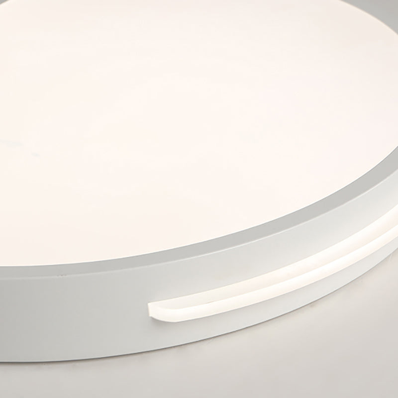 Rond Plafond Inbouw Simplicity Metaal 1 Licht 16"/19,5" Brede Witte Inbouwverlichting in Warm/Wit Licht