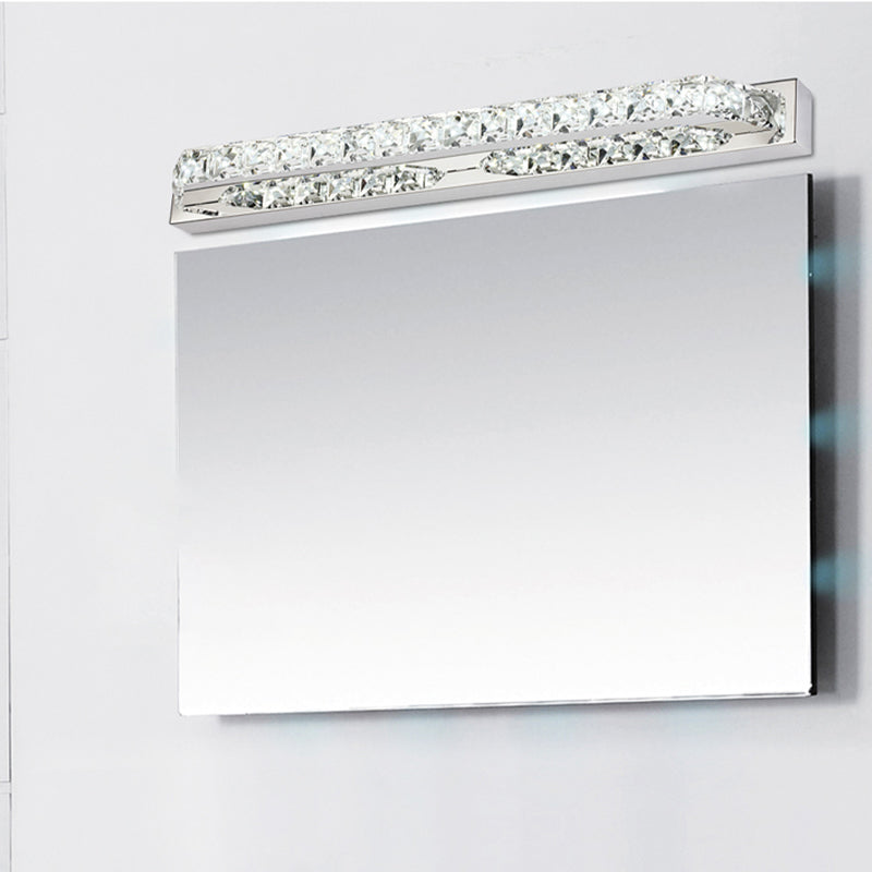 Luz de la pared de tocador de baño lineal claro/cristal de champán 16 "/22" W LED de pared contemporánea LED en luz cálida/blanca