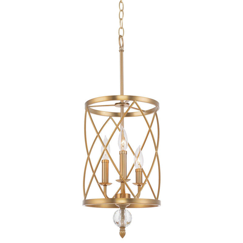 Traditional Trellis Cage Ceiling Chandelier Metal Hanging Light with Hanging Chain for Farmhouse