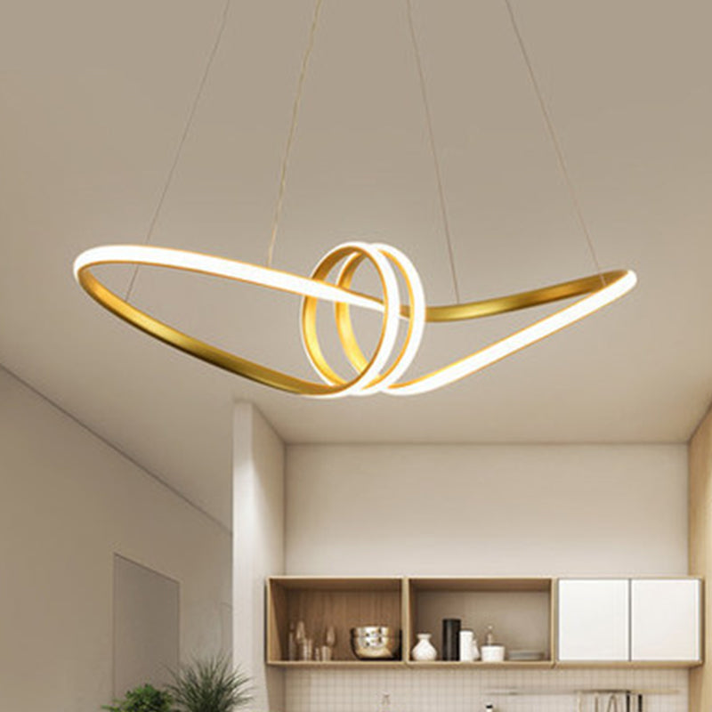 Ultramoderne spiraalvormige kroonluchter verlichtingsarmaturen metalen ophanging hanglamp voor woonkamer