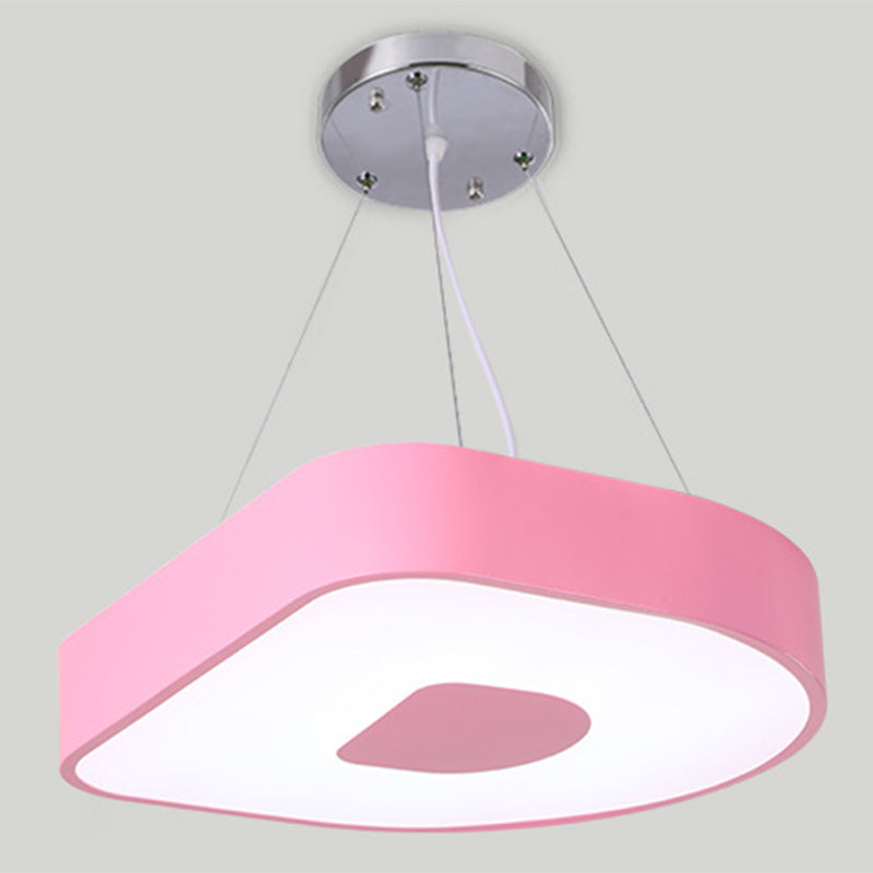 Letter Pendant Lighting Fixture Contemporary Style LED Metal Ceiling Suspension Lamp