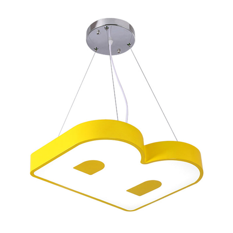 Letter Pendant Lighting Fixture Contemporary Style LED Metal Ceiling Suspension Lamp