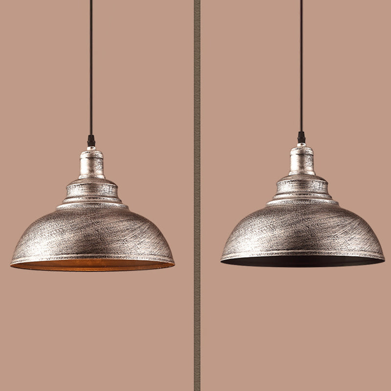 Luce illuminazione a sospensione per ciotola vintage Luce del soffitto sospeso in metallo con tonalità dipinta