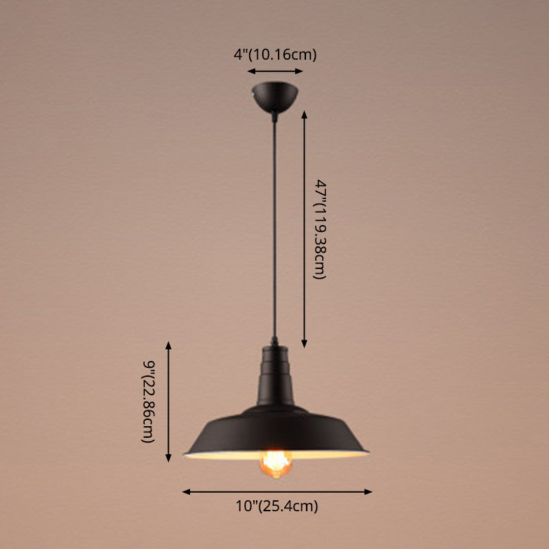 Pendant Lighting Industrial Style Shade Metal Hanging Pendant Light for Coffee Shop