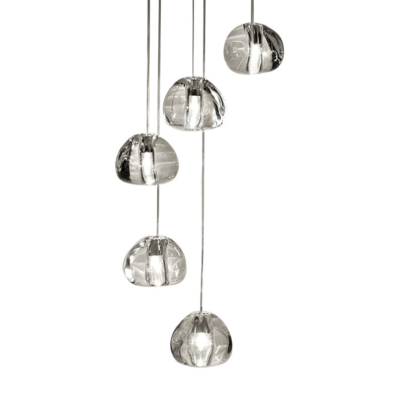 Heldere bubbelglas mini hanglamp moderne Noordse LED Round Trap Hanging Lamp