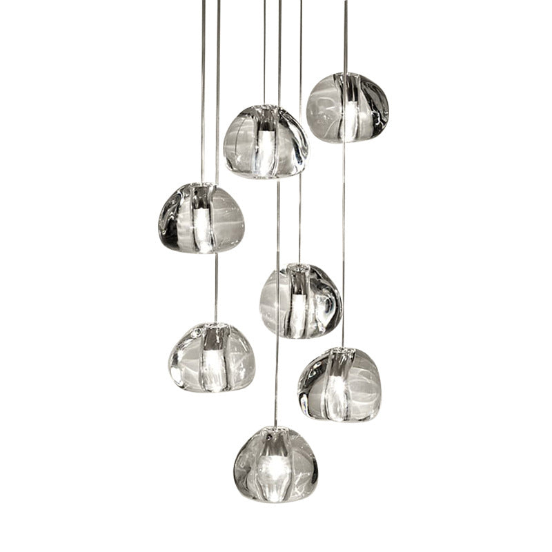 Heldere bubbelglas mini hanglamp moderne Noordse LED Round Trap Hanging Lamp