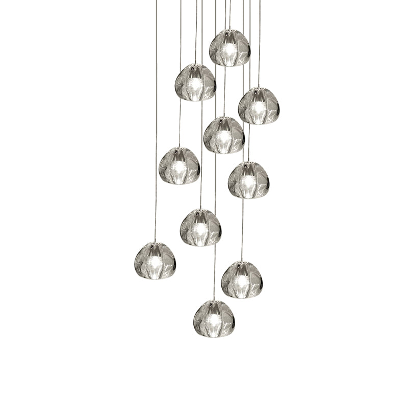 Heldere bubbelglas mini hanglamp moderne Noordse LED Round Trap Hanging Lamp