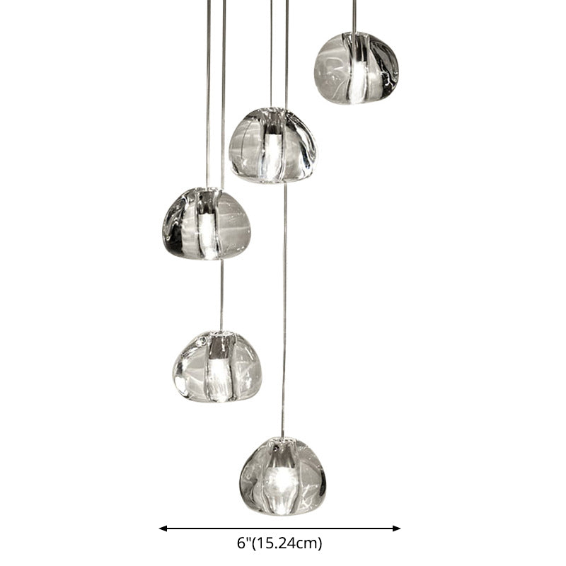 Heldere bubbelglas mini hanglamp moderne Noordse LED Round Trap Hanging Lamp