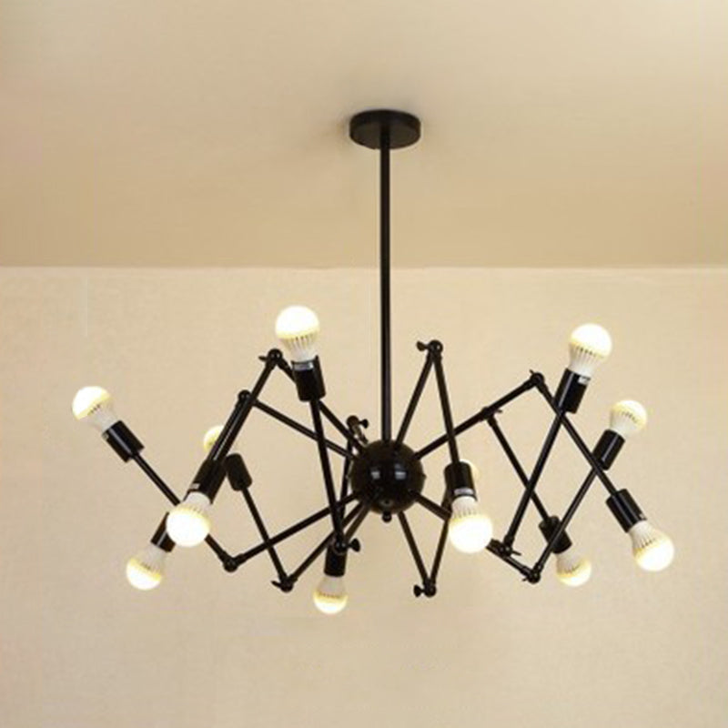 Spider-shaped Wrought Iron Chandelier Light Retro Industrial Style Coffee Shop Workshop Hanging Pendant Light