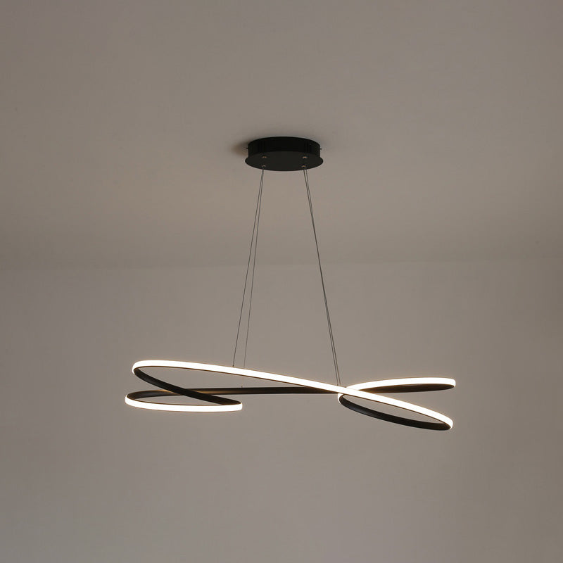 Ligne de simplicité LED lustre Light Aluminium Modern Style Bedroom Hanging Light