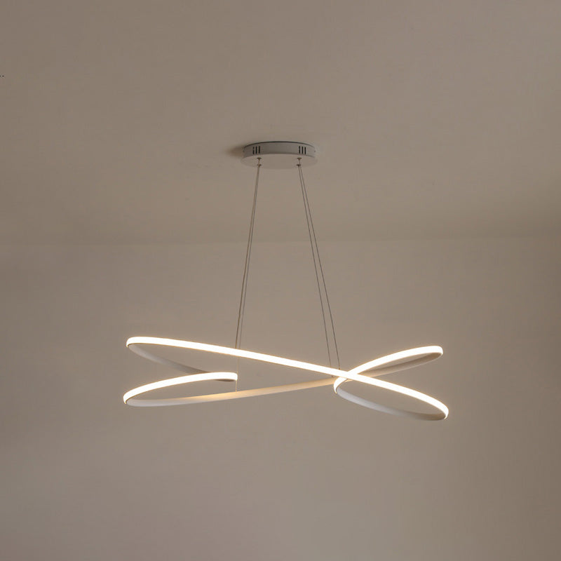 Ligne de simplicité LED lustre Light Aluminium Modern Style Bedroom Hanging Light