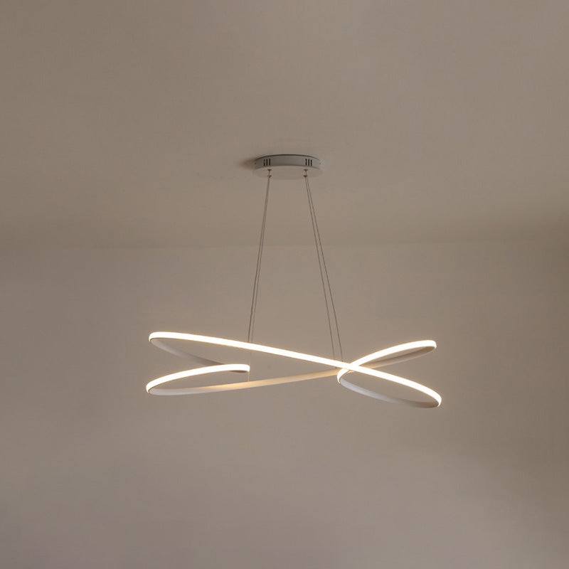 Ligne de simplicité LED lustre Light Aluminium Modern Style Bedroom Hanging Light