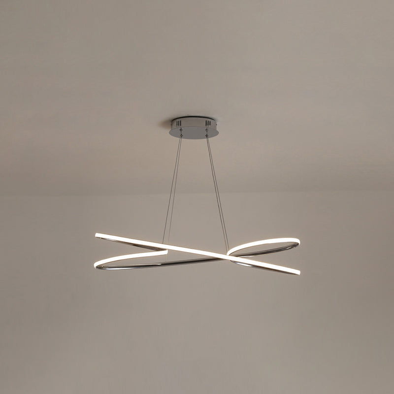 Ligne de simplicité LED lustre Light Aluminium Modern Style Bedroom Hanging Light