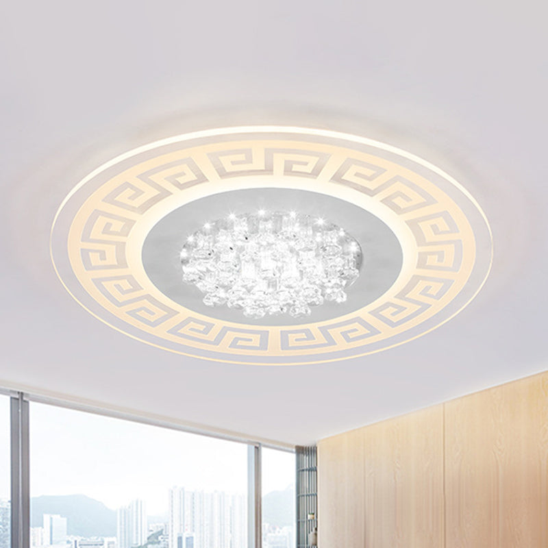 Ultra mince rond acrylique encastré moderne LED blanc encastré plafonnier