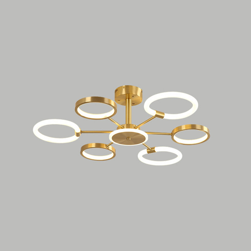 Radial Chandelier Lighting Fixtures Ultra-Contemporary Metal Pendant Lighting for Living Room