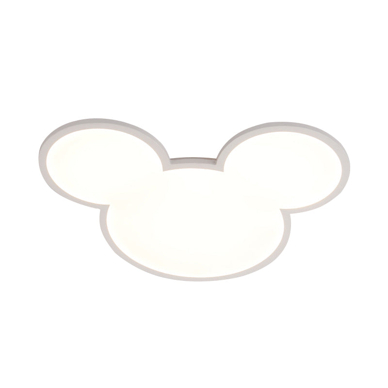 Cartoon Mouse Head Flush Ceiling Licht Acryl Undertint LED Deckenbefestigung für Pflegezimmer