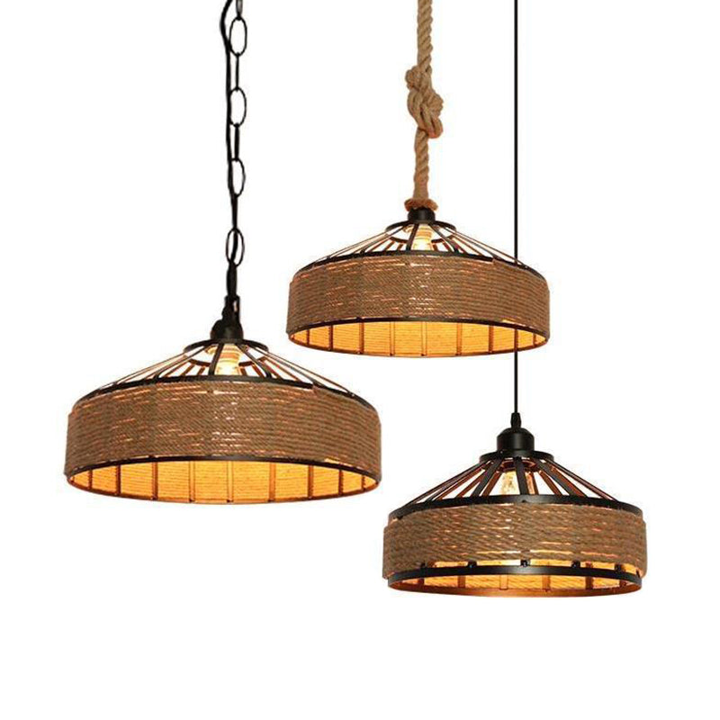 1 leichte Käfig ausgestoßen hängende Lichter Retro Industrial Metal Light Anhänger für das Restaurant