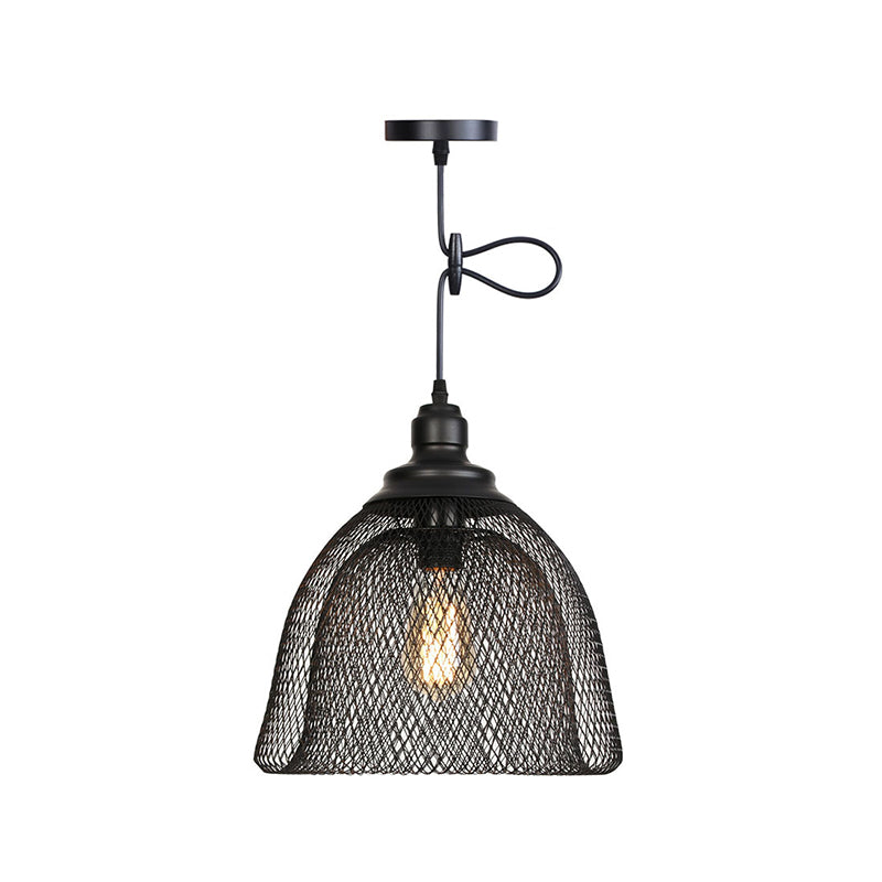 1 alambre de luz Mesh Light Pendse Nordic Industrial Style Metal Hanging Lights para barra